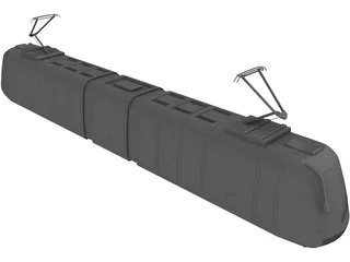 Streetcar Modern City 3D Model preview