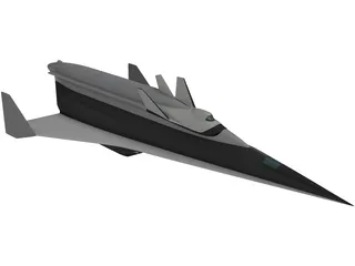Spyral Space Ship 3D Model preview