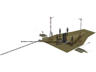 Baikonur Universal Set of Stand-Start 3D Model preview