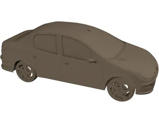 Peugeot 206 HDI Sedan 3D Model preview