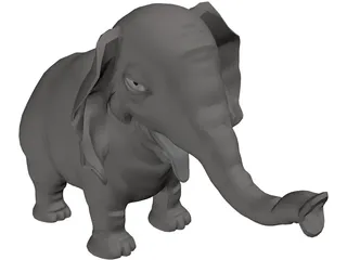 Shisho Elephant 3D Model preview