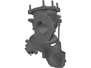 Turbocharger Diesel Engine 3D Model preview
