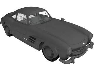 Mercedes-Benz 300SL (1954) 3D Model preview