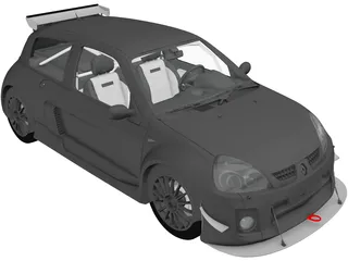 Renault Clio V6 Sport (2003) 3D Model preview