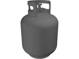 Propane Cylinder, 20 lb 3D Model preview