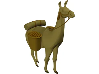 Llama 3D Model preview