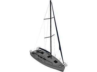 Sailboat Yacht 3D Model preview