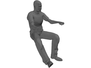 Scooter Driver 3D Model preview