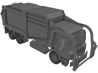 Garbage Truck 3D Model preview