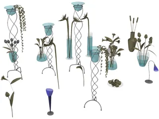 Flowers Collection (19 models) 3D Model preview