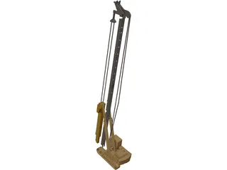 Pile Drilling Machine 3D Model preview