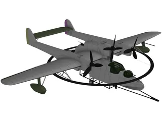 Blohm&Voss BV 138 MS 3D Model preview