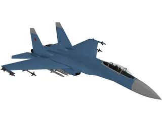 Sukhoi Su-27 Flanker 3D Model preview