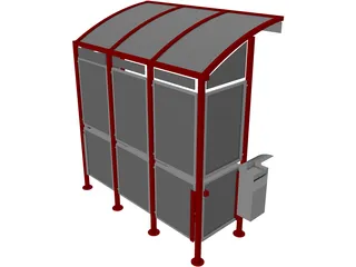 Bus Stop 3D Model preview