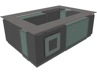Mall Kiosk 3D Model preview