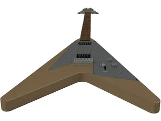 Flying V Guitar 3D Model preview
