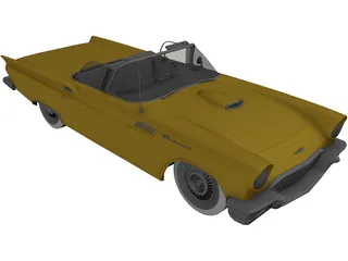 Ford Thunderbird Cabrio (1957) 3D Model preview