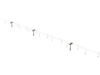 Mountain Cable Railway 3D Model preview
