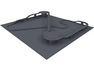 Race Track Model 3D Model preview