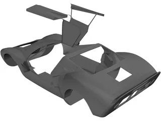 Ford GT40 Body 3D Model preview