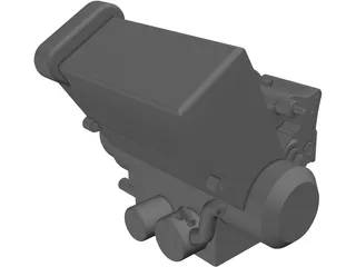 Honda CBR-600RR Engine 3D Model preview
