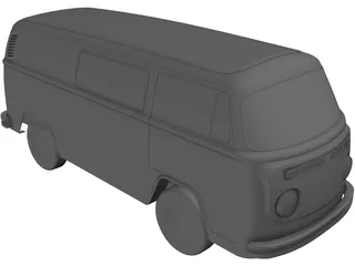Volkswagen T2B 3D Model preview