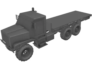 OshKosh MTVR MK27 Military 3-Axle Truck 3D Model preview