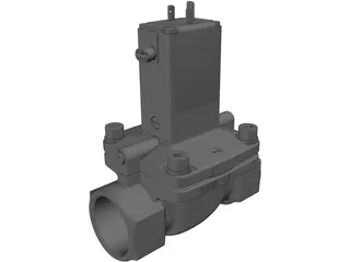 Burket Solenoid Valve 5281 1 1/4 inch 3D Model preview