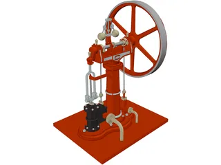 Benson Steam Engine 3D Model preview