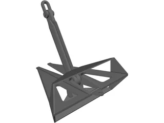 FLIPPER DELTA ANCHOR 7.5TONS 3D Model preview