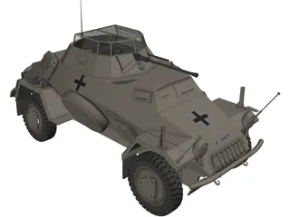 sd.kfz.222 3D Model preview