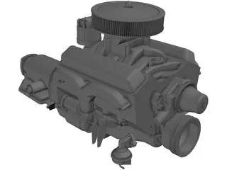 Chevrolet Chevelle V8 Engine 3D Model preview