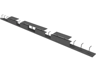 Train Station 3D Model preview
