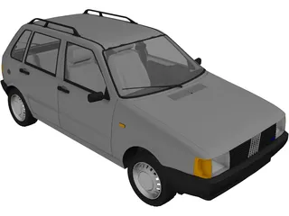 Fiat Uno S 3D Model preview