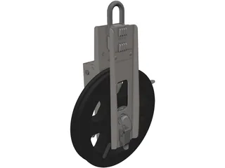Cable Counting Pulley 3D Model preview