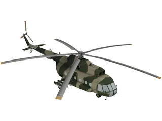 Mil Mi-8 Hip 3D Model preview