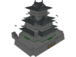 Shogun Japanese Castle 3D Model preview