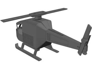 Toy Helicopter 3D Model preview