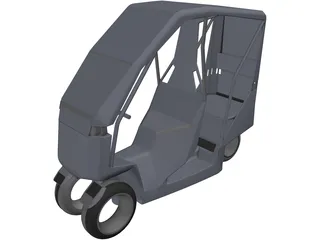 Tandem Car 3D Model preview