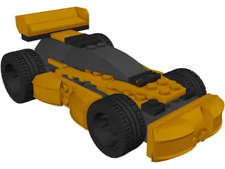 Lego Racer 3D Model preview