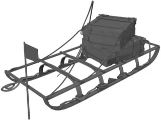 Antartic Sled 3D Model preview