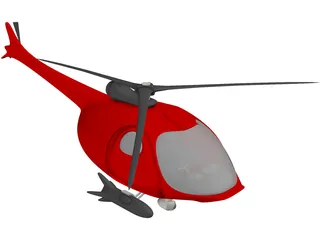 Helicopter New Concept Design 3D Model preview