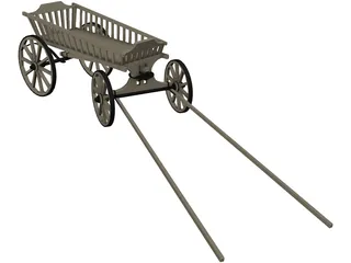 Stagecoach Cart 3D Model preview