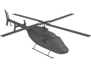 Bell 206 JetRanger 3D Model preview