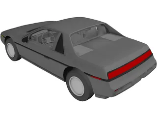 Pontiac Fiero ST Notchback 3D Model preview