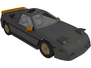 Pontiac Fiero GT Fast back 3D Model preview