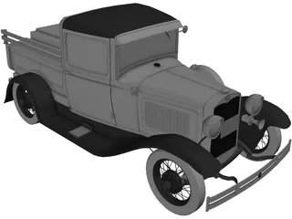 Ford Model A Pickup (1930) 3D Model preview