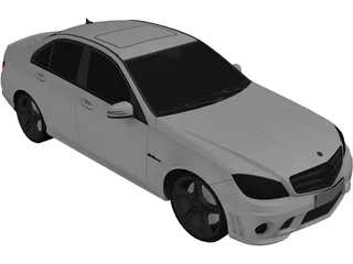 Mercedes-Benz C63 AMG (2009) 3D Model preview