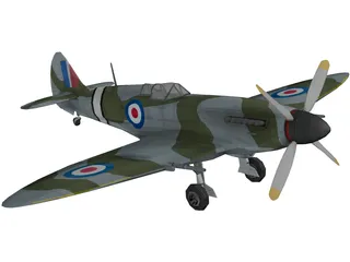 Supermarine Spitfire 3D Model preview