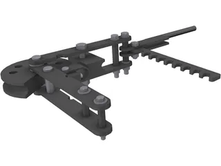 Compression Pipe Bender 3D Model preview